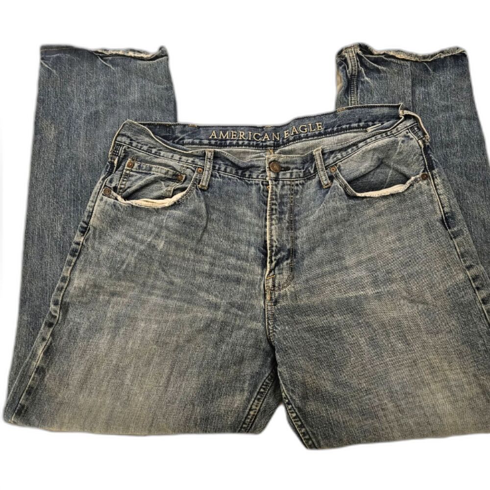 American Eagle Jeans Mens 38x32 Relaxed Straight Leg
